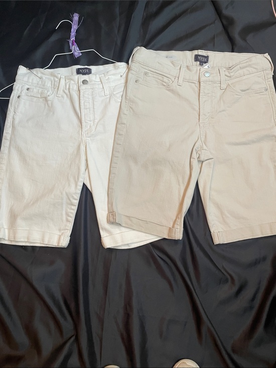 NYDJ Pants - NYDJ Women's off white and Beige Jean Shorts lift x tuck